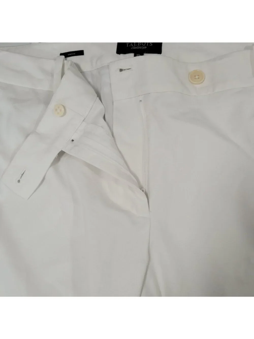 Talbots White Signature High Rise Straight Leg Lined Chino Pants 20L (41x34) - Picture 14 of 14